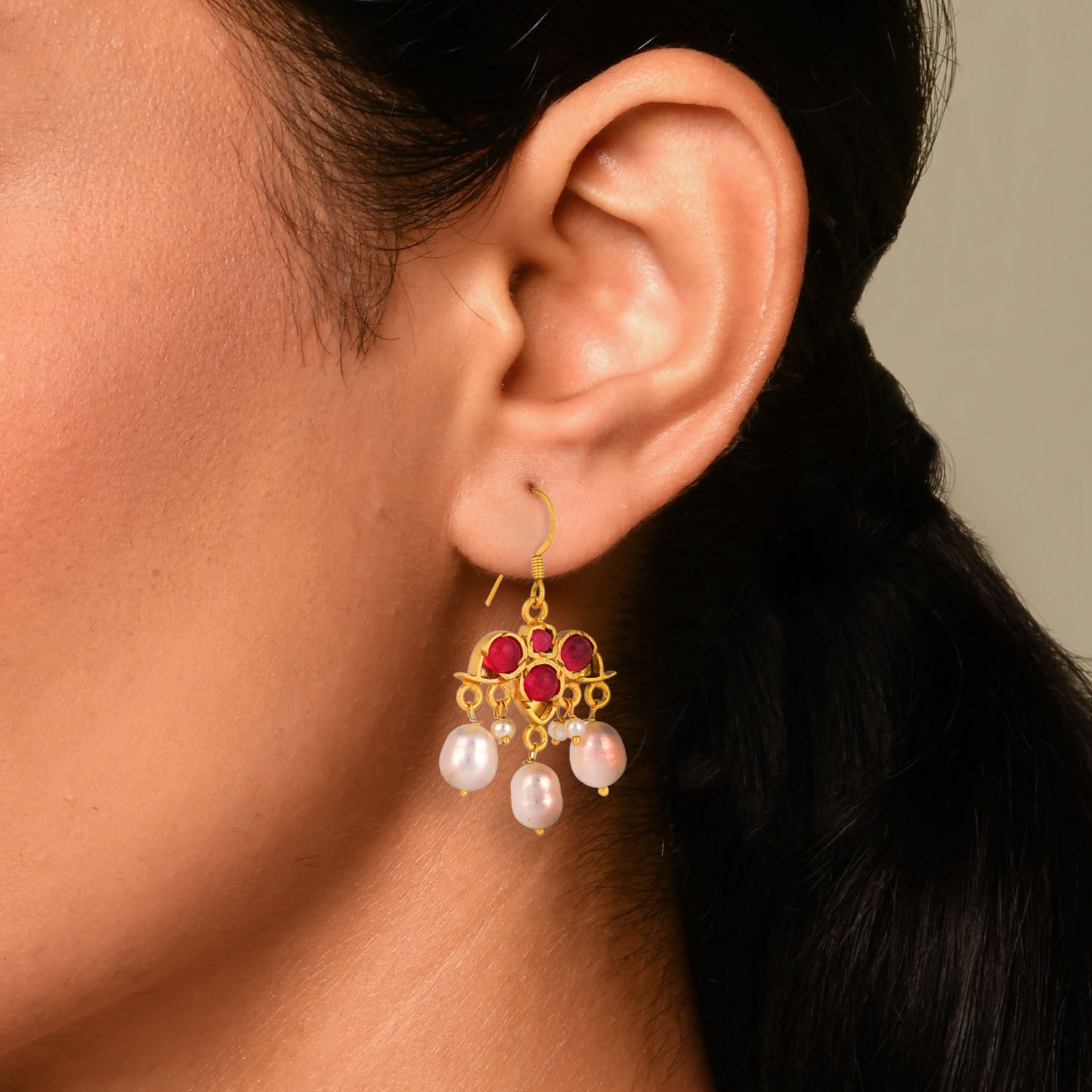 Aastha Earrings Pearls