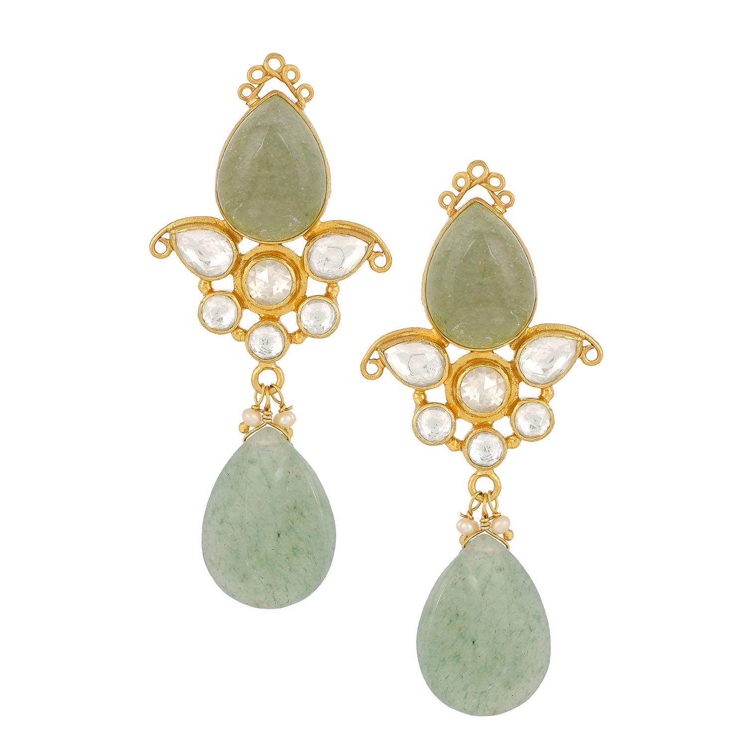 Mrinalini Earrings Green