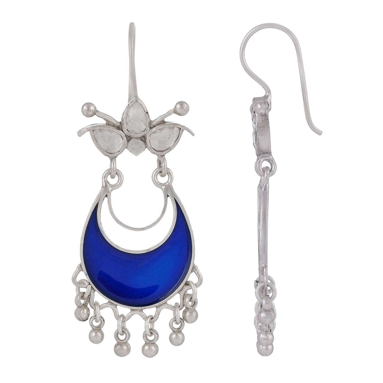 Shreya Earrings Navy Blue