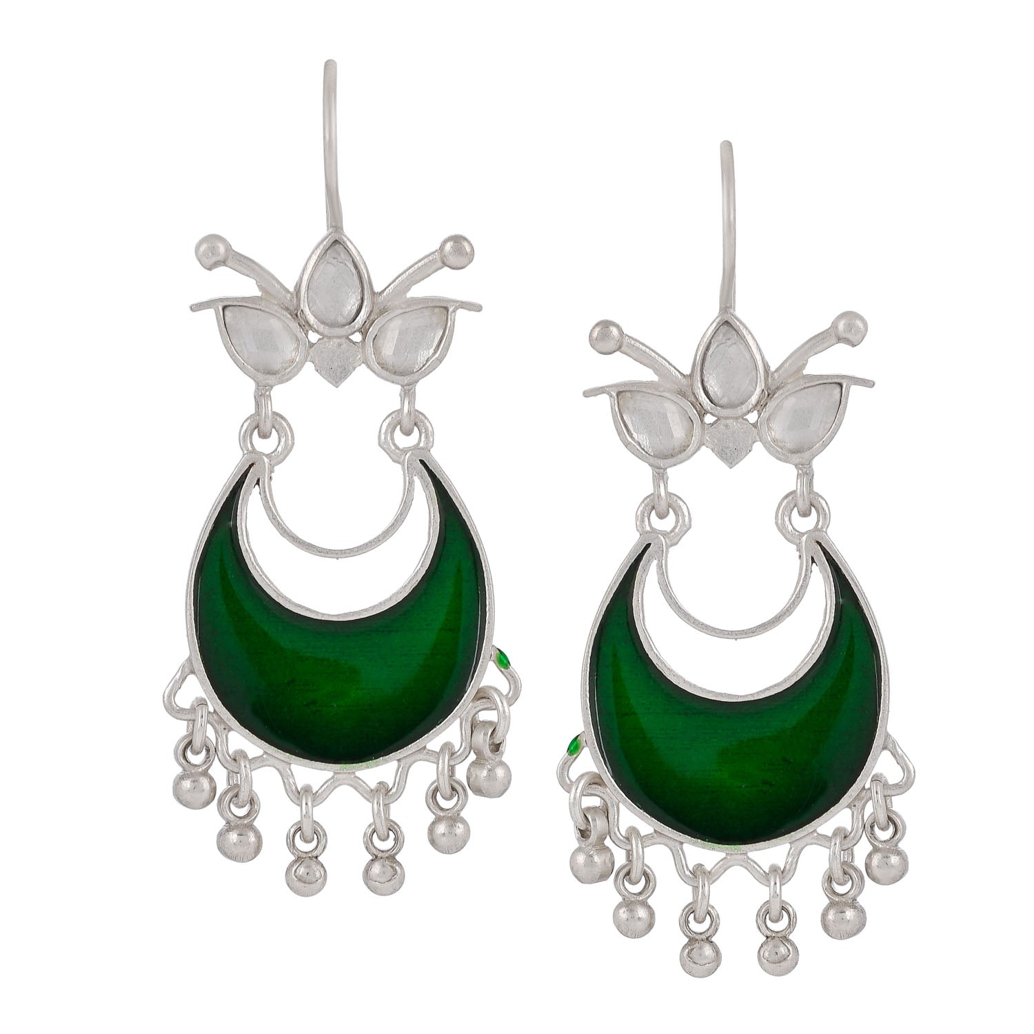 Shreya Earrings Green