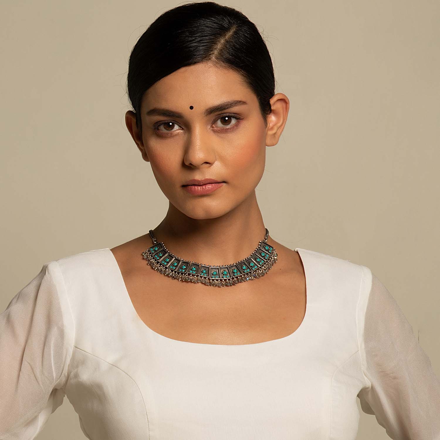 Suvarna Necklace Turq