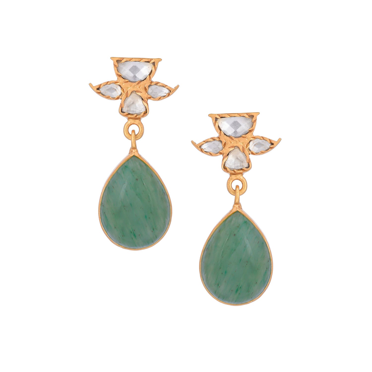 Aparajita Earrings Green