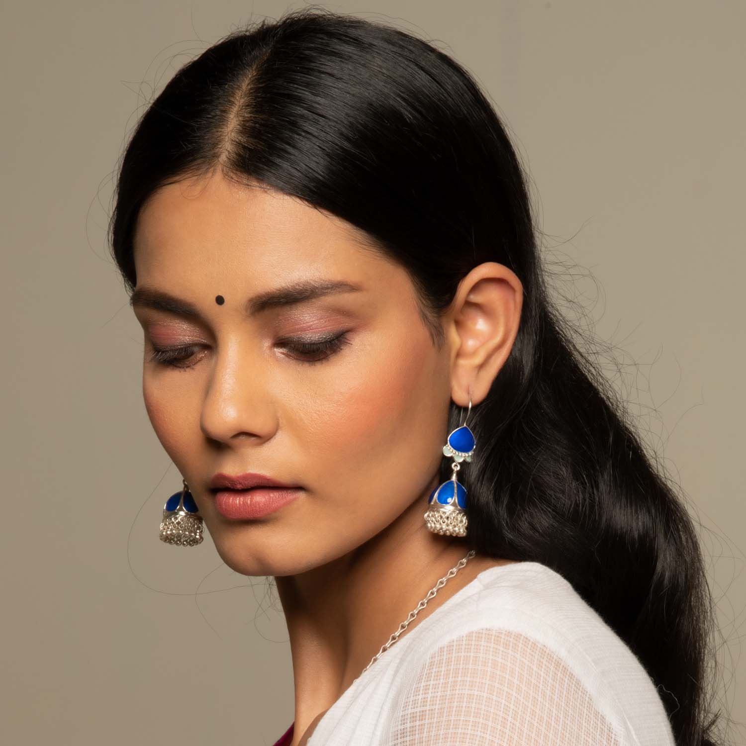 Noor Midnight Blue Earrings