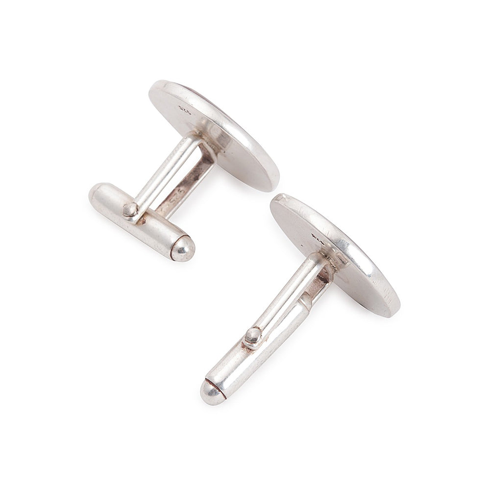 Painted Silver Cufflinks