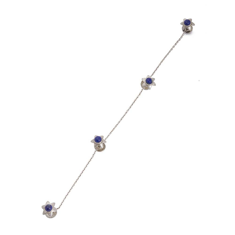 Lapis Lazuli Silver Kurta Buttons