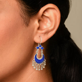 Neera Earrings Navy Blue