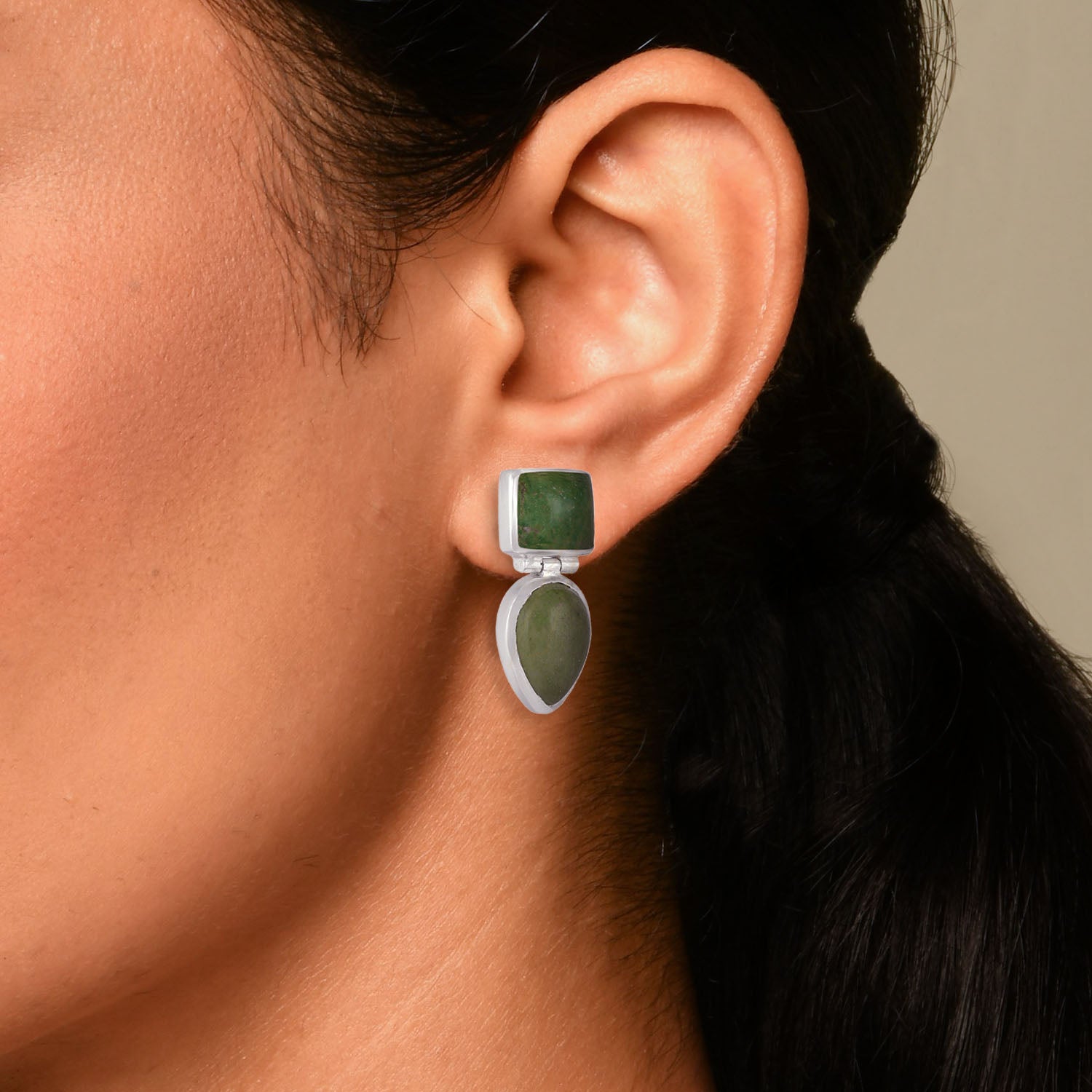 Cronus Sage Green Earrings