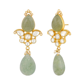 Mrinalini Earrings Green