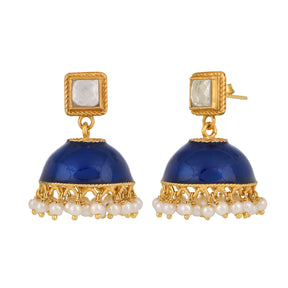 Suhani Navy Blue Jhumkis