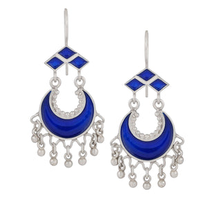 Neera Earrings Navy Blue