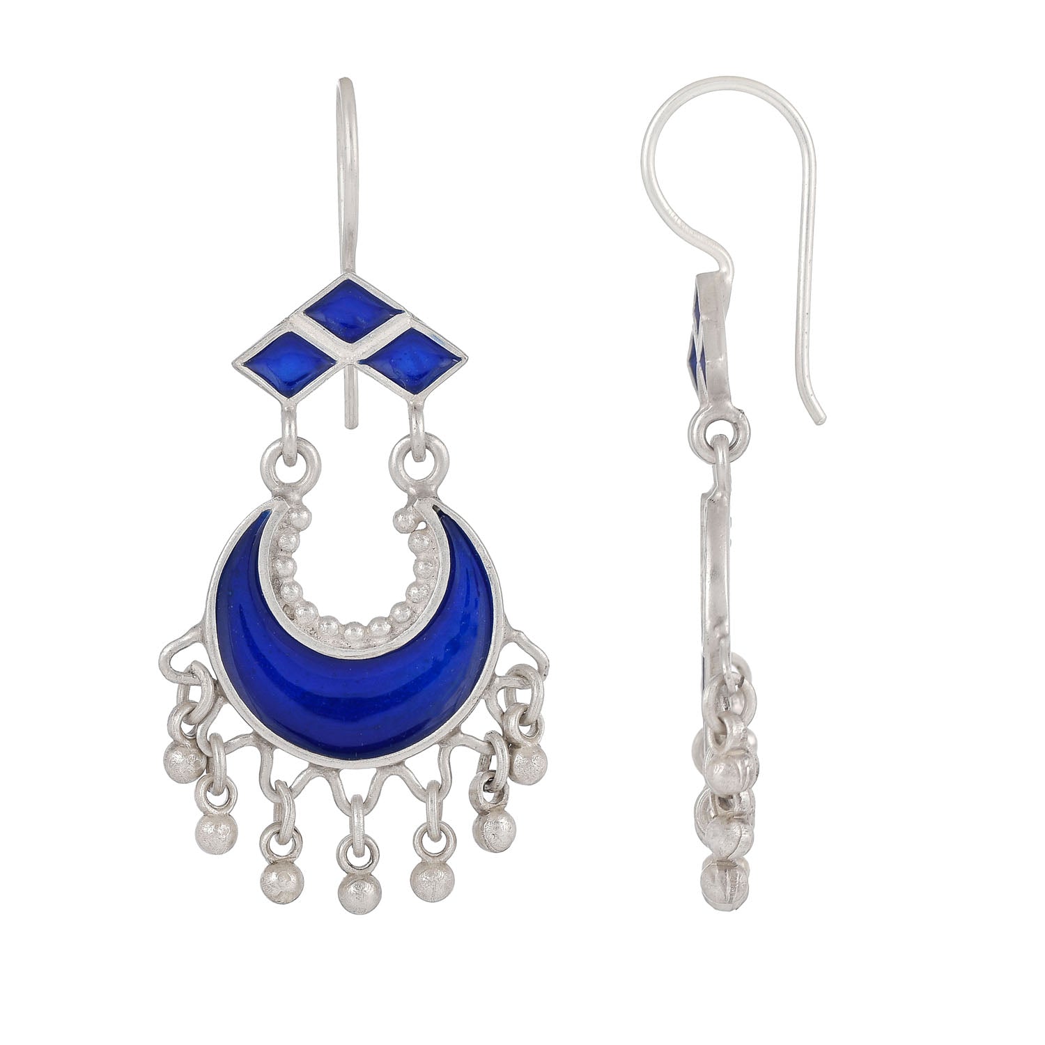 Neera Earrings Navy Blue
