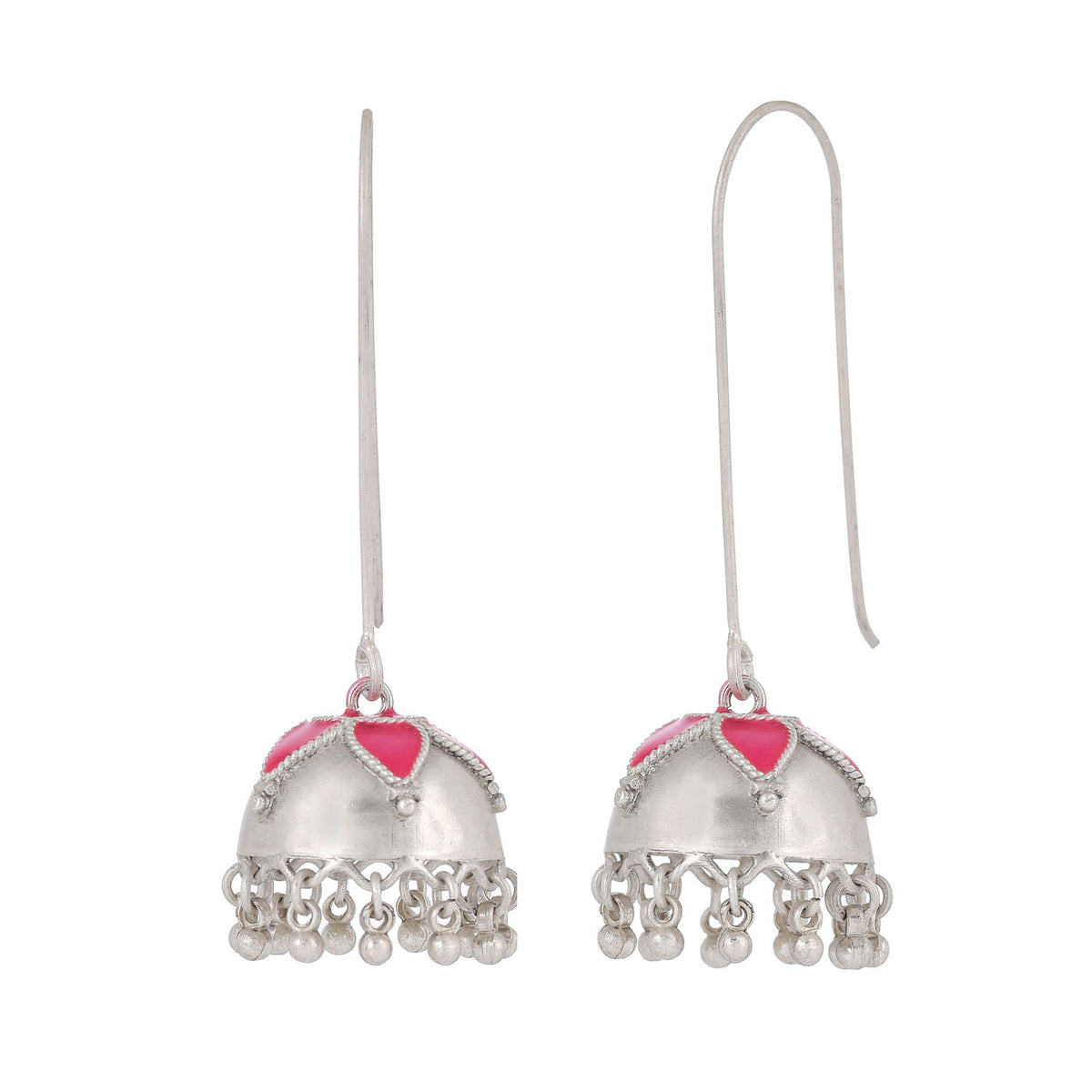 Floret Pink Jhumkis