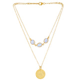 Medallion Moonstone Necklace