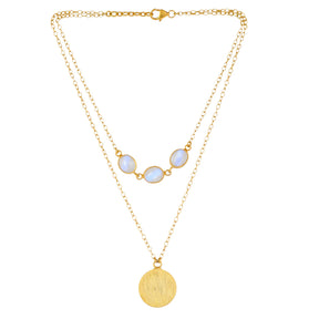 Medallion Moonstone Necklace
