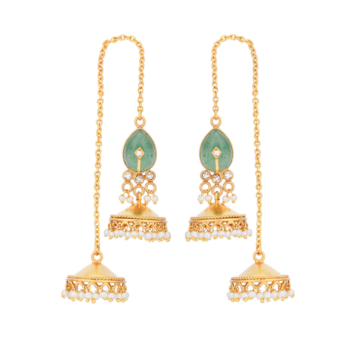 Sevanti Jhumkis Green