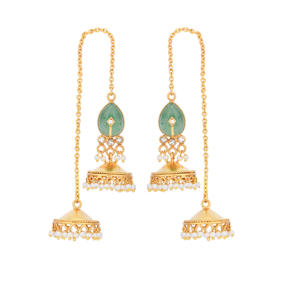 Sevanti Jhumkis Green