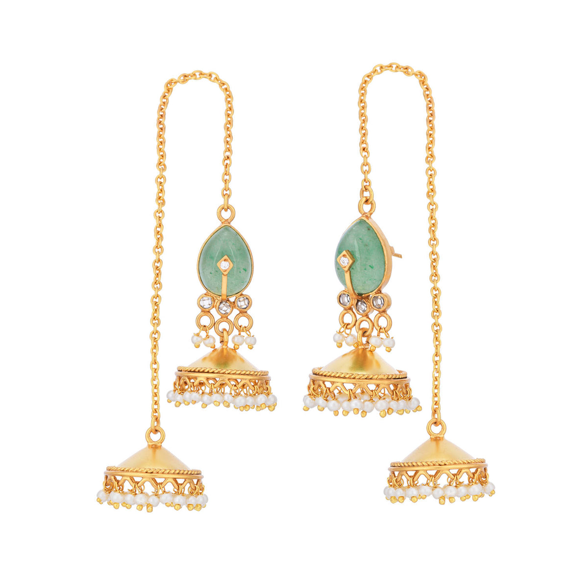 Sevanti Jhumkis Green