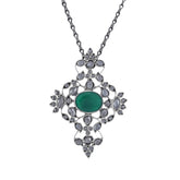 Nargis Necklace Green Onyx